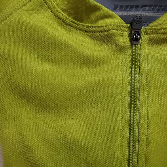 Novara Cycling Top Two Tone Green Half Zip Active Bike Jersey Back Pocket S - Picture 5 of 9